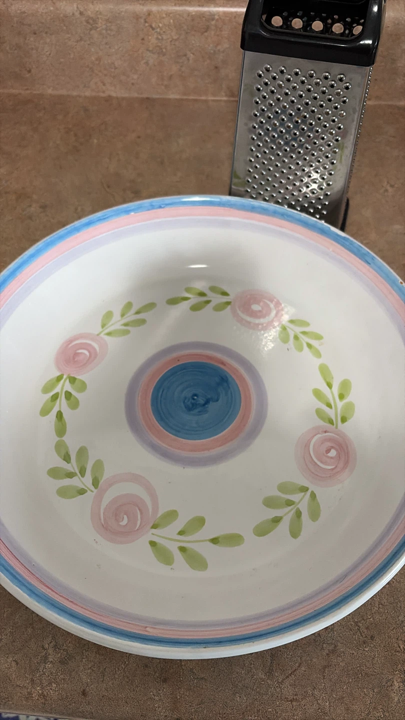 Decorative Ceramic Bowl with Floral Design