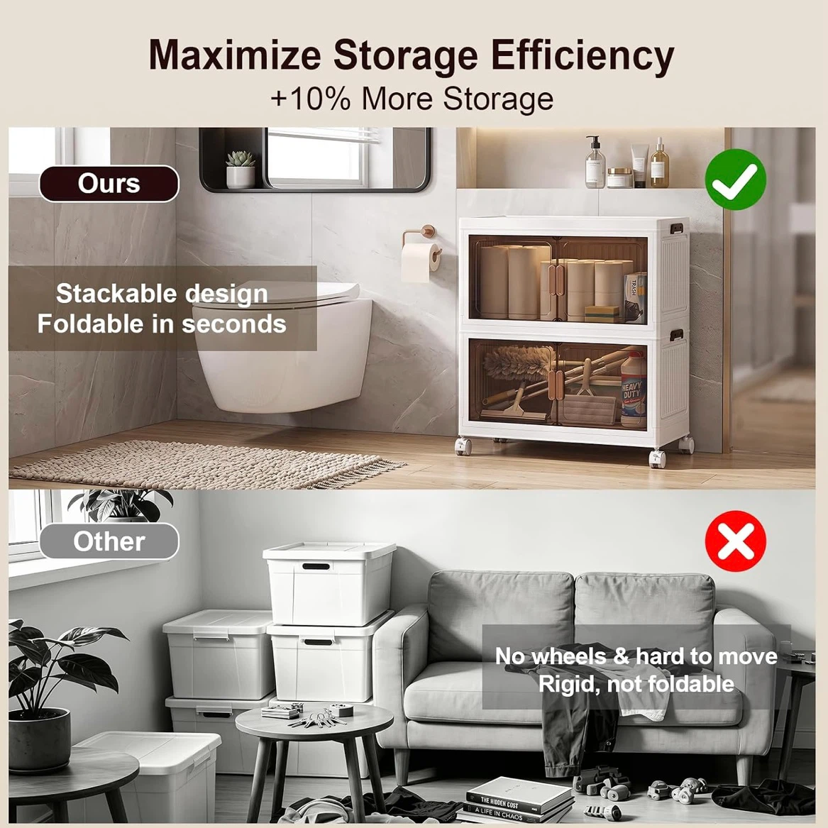 Brand New Stackable Storage Bins With Lids - photo 4