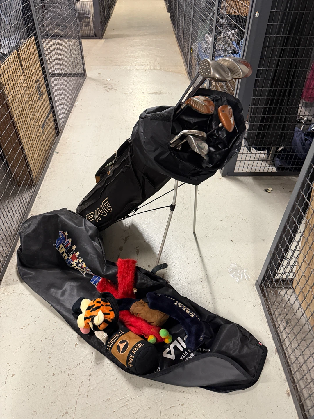 TaylorMade & Callaway Golf Clubs in PING golf bag