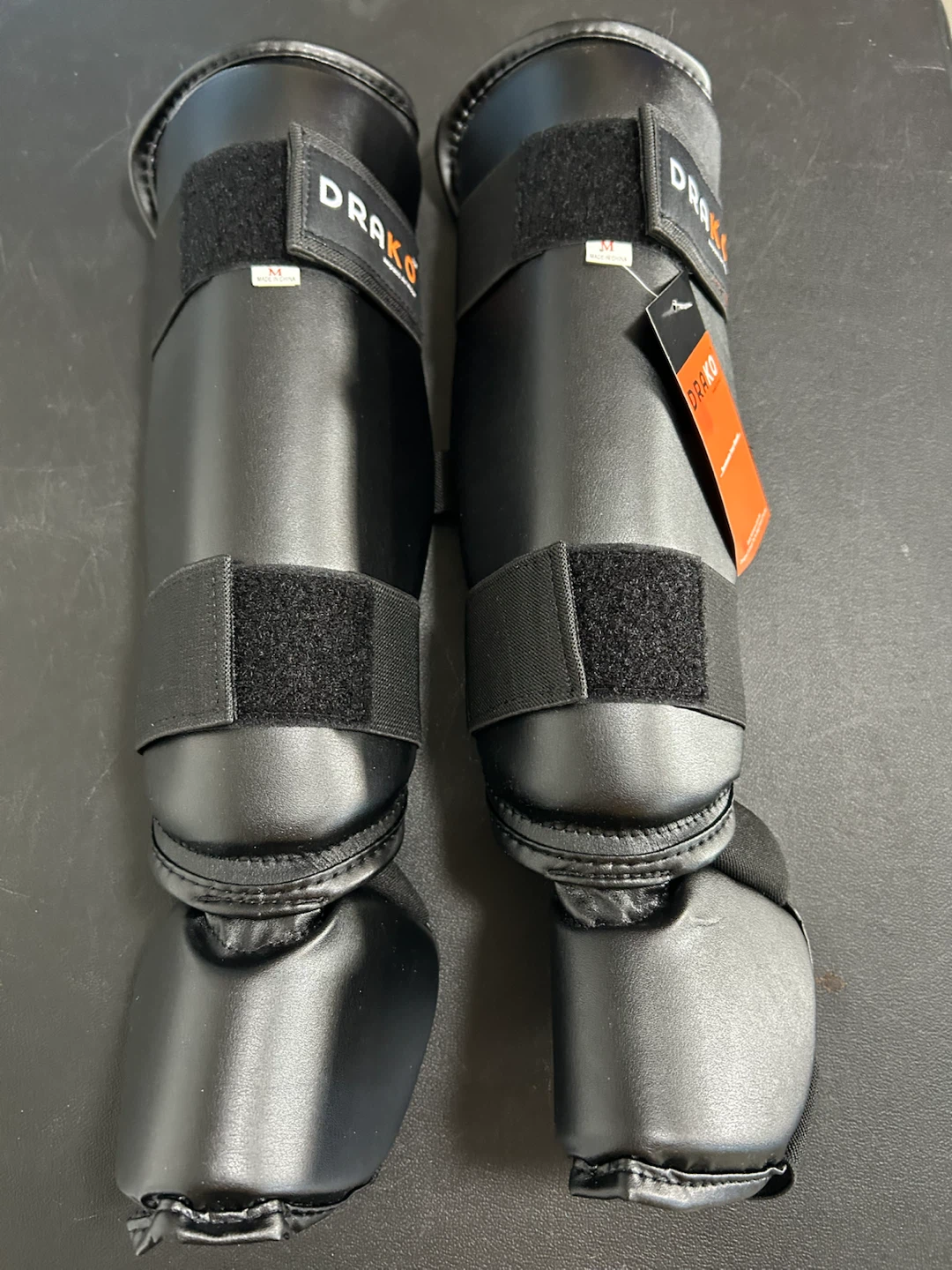 DRAKO Comp Vinyl Shin Instep Guards Black Medium - photo 4