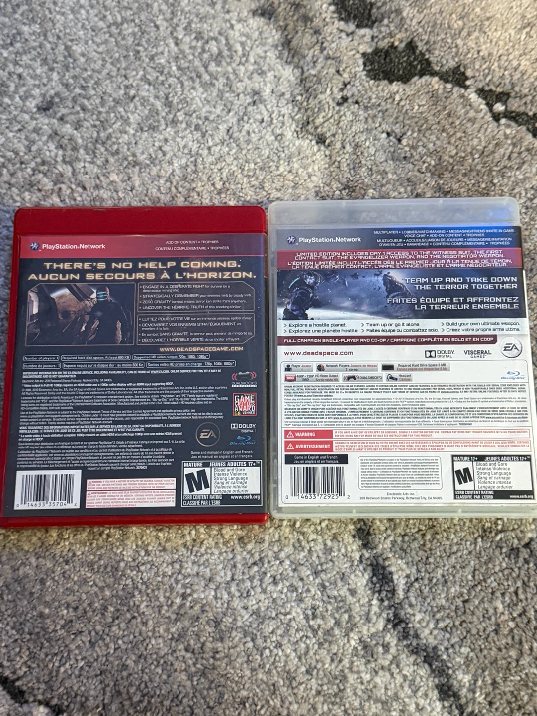 Dead Space & Dead Space 3 PS3 Games - photo 2