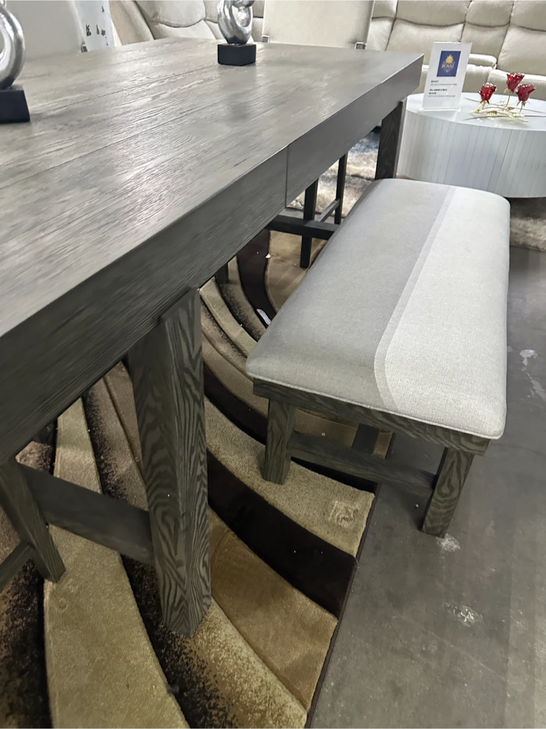 Dining table + 4 chairs & bench - photo 3