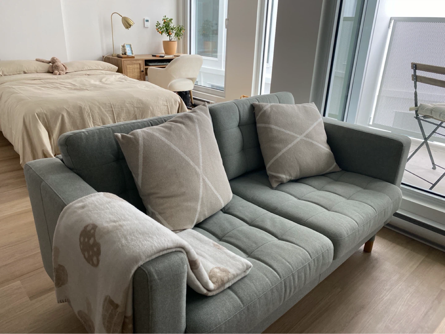 IKEA Sofa / Couch light green color in perfect condition