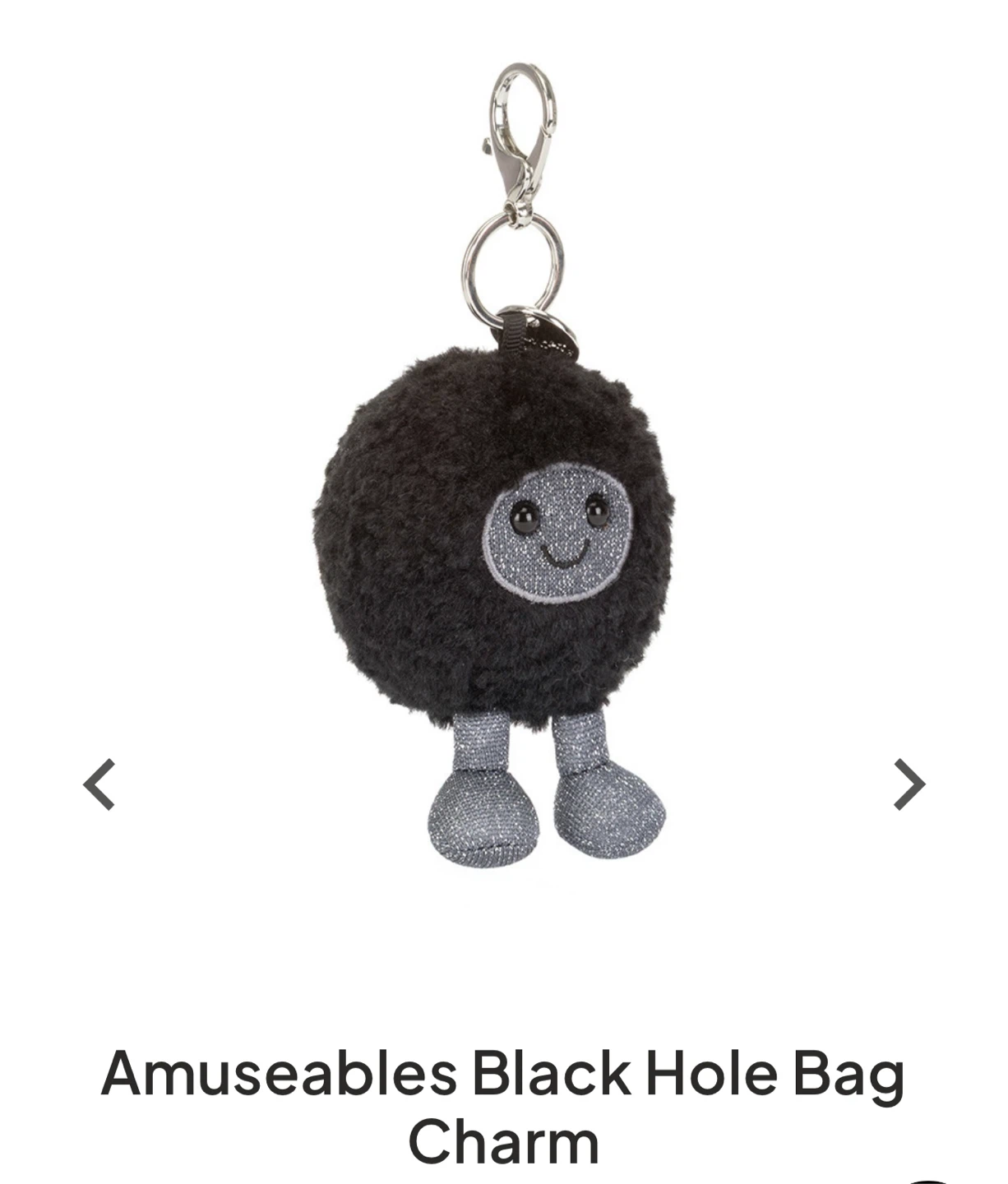 Jellycat Amuseables Black Hole Bag Charm - photo 3