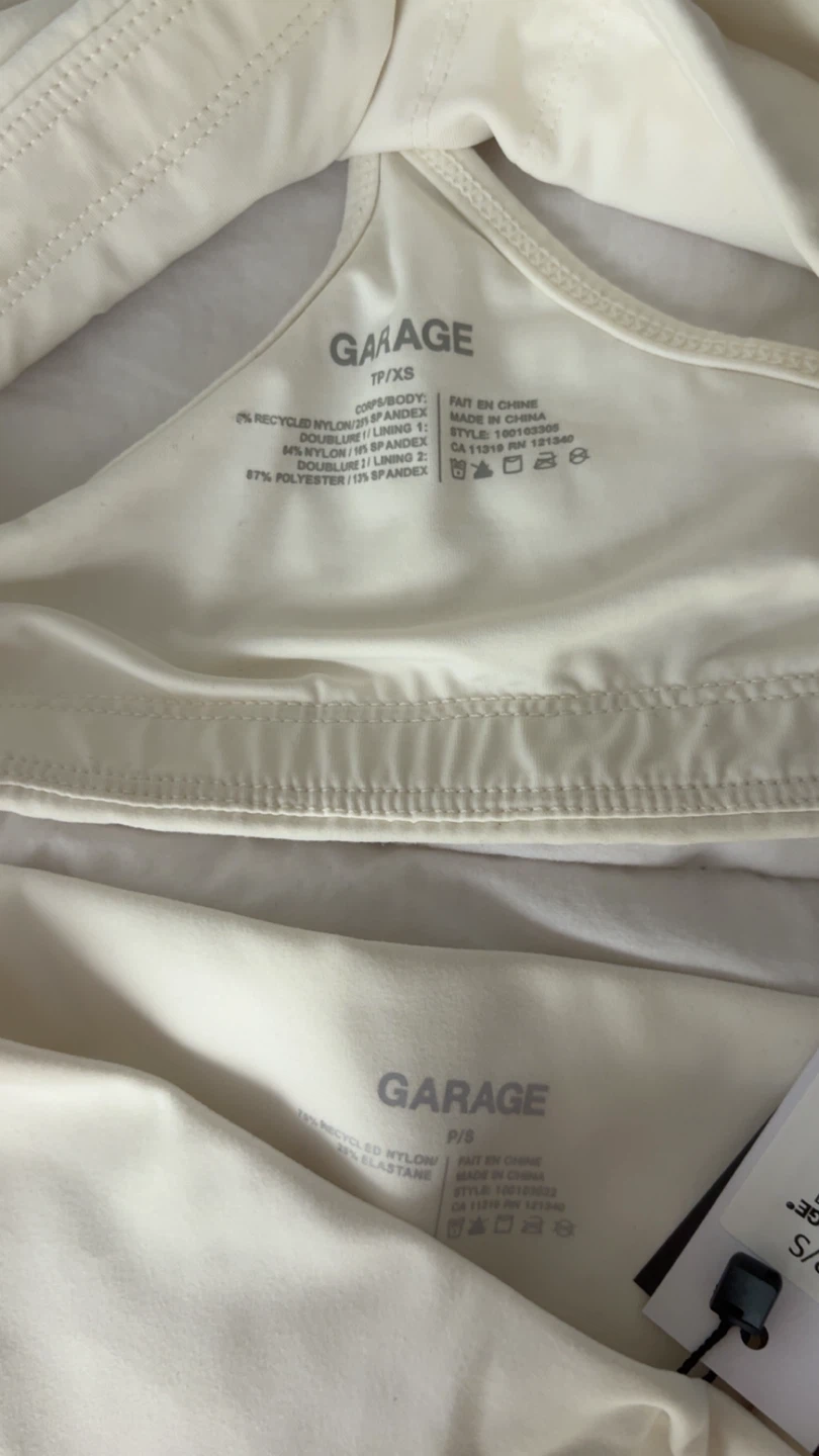 Garage Cream Sports Bra & Shorts Set - photo 2