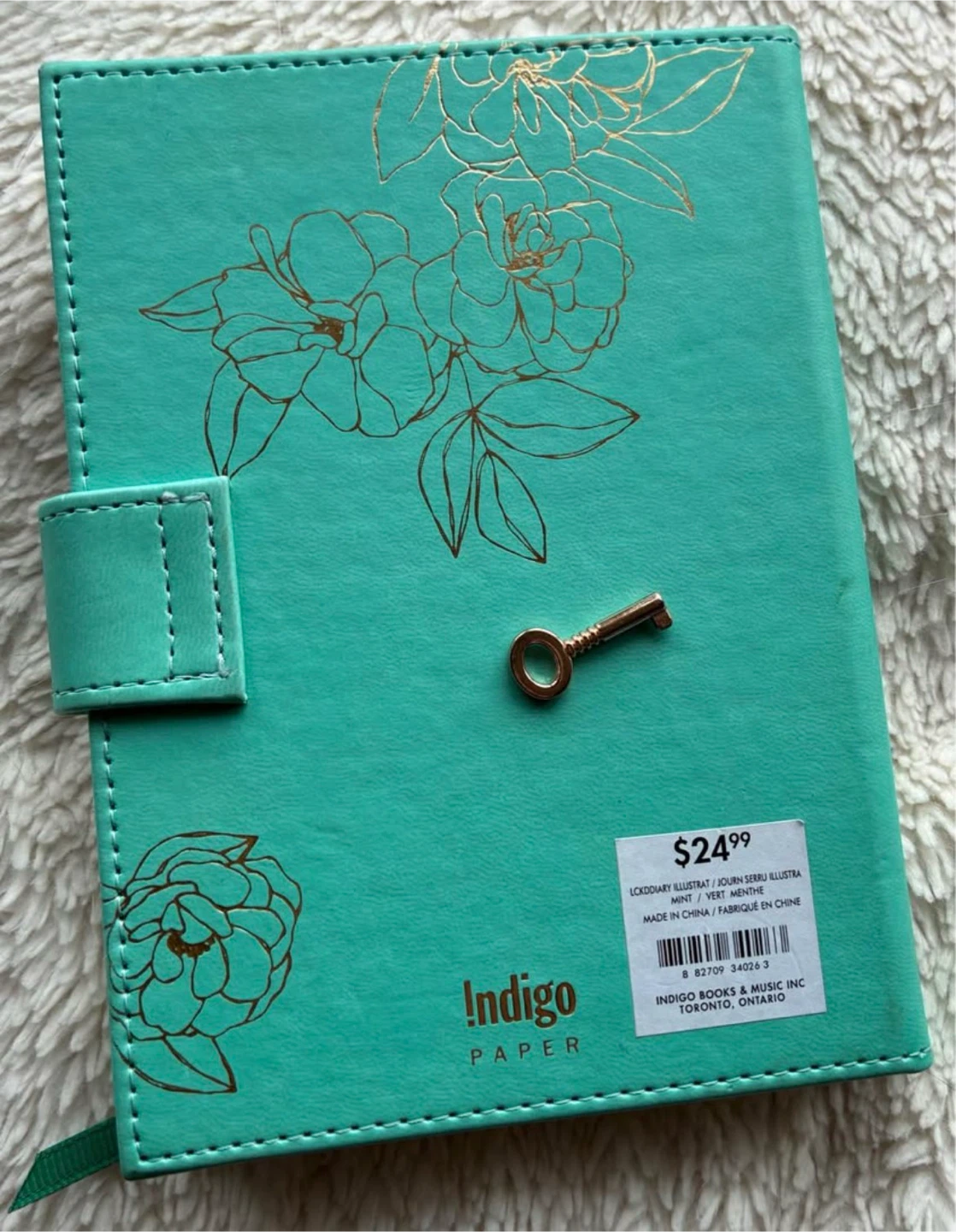 Indigo Paper Journal with Lock and Key - photo 2