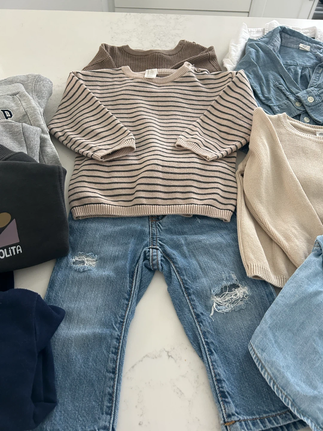Bundle of Kids' Clothing - Sweaters, Jeans, Shirts - photo 3