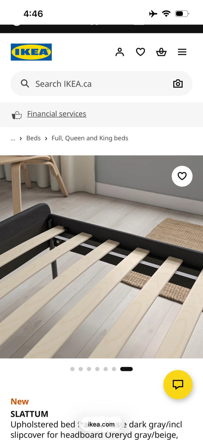IKEA SLATTUM Upholstered Bed Frame Queen Size - photo 4