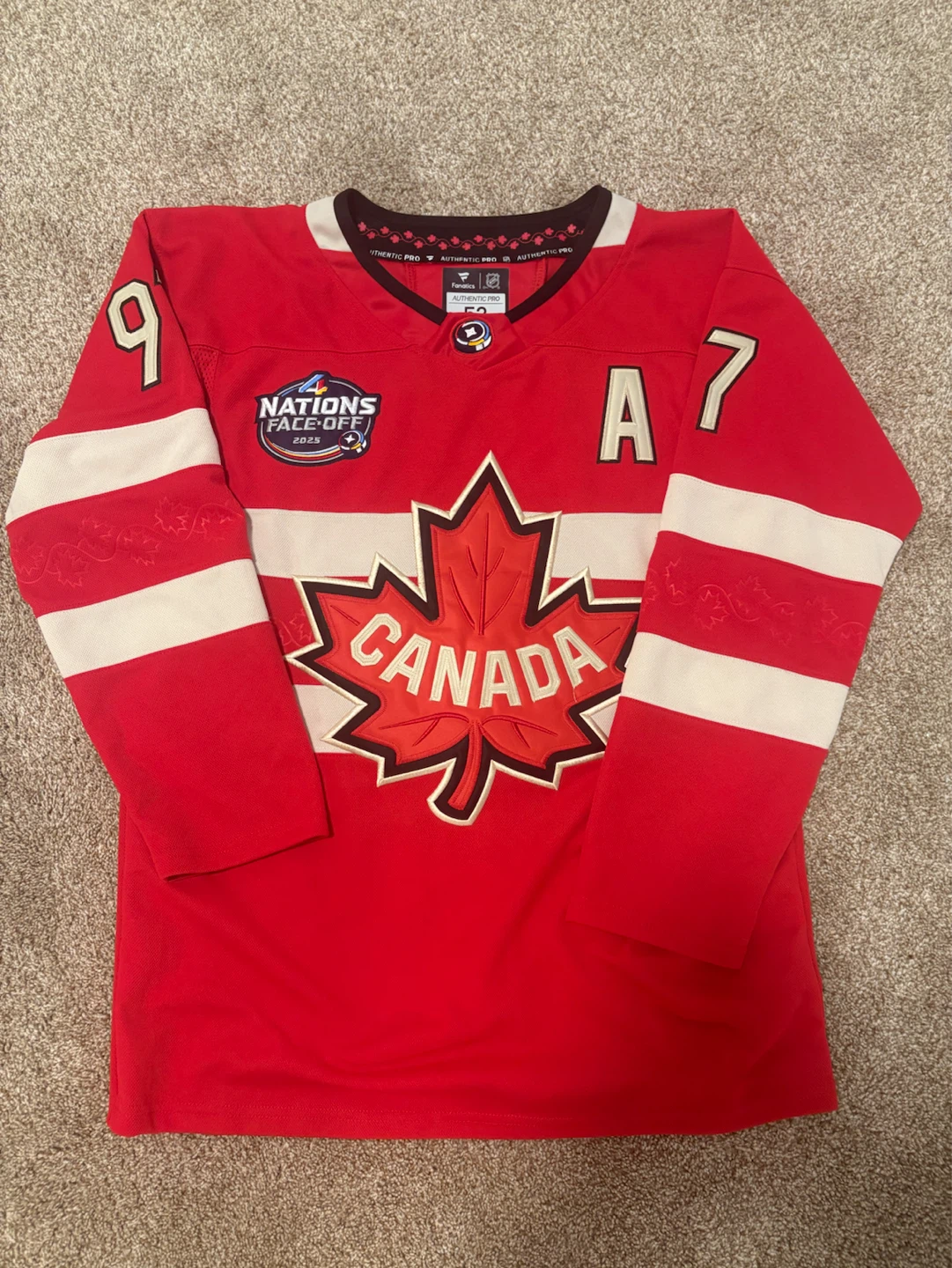 Canada Hockey Jersey McDavid 97 Nations Face-Off