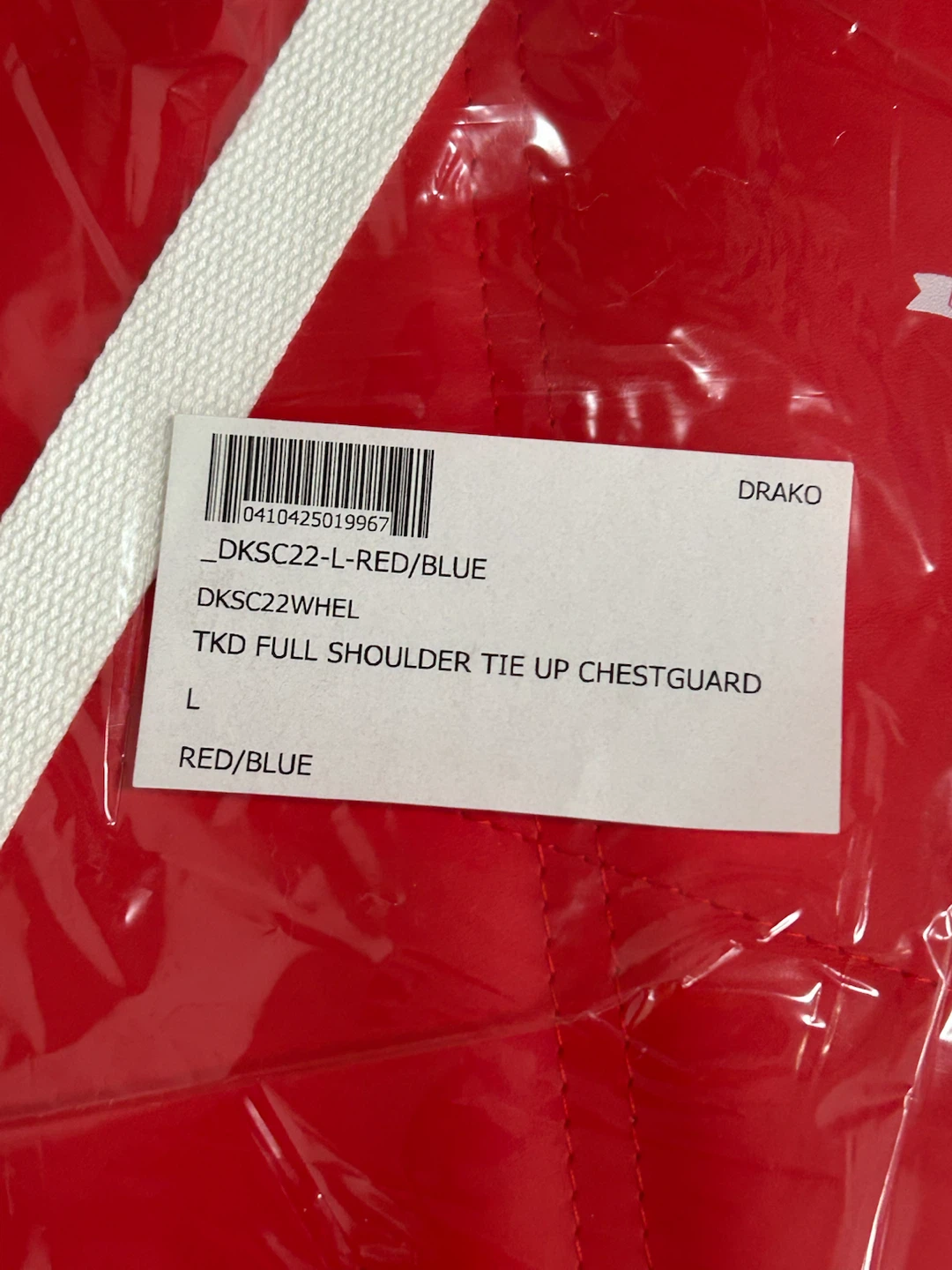 Drako TKD Full Shoulder Tie Up Chestguard - photo 2