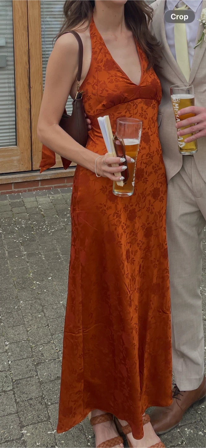 Orange Floral Maxi Dress - photo 2