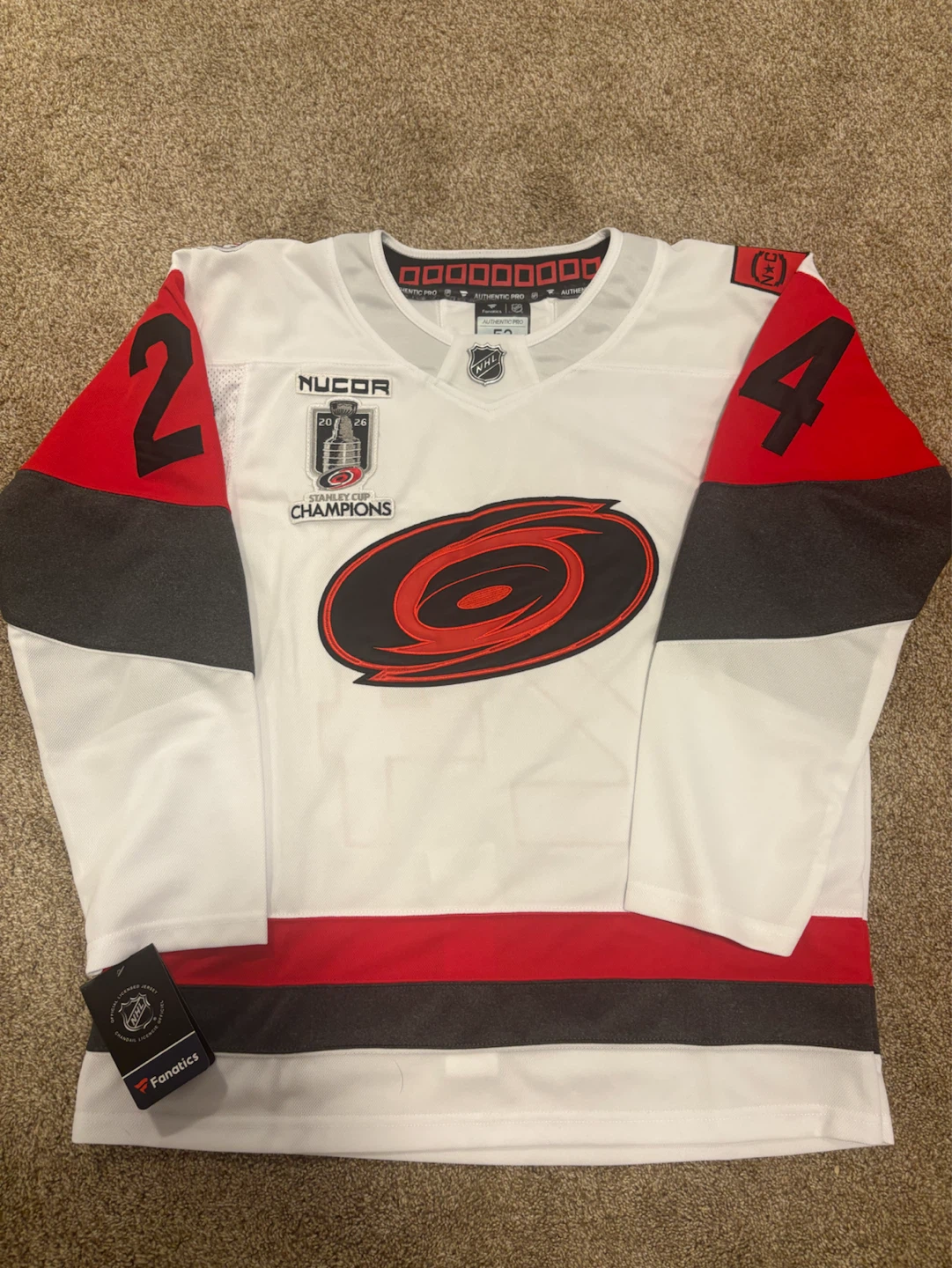Fanatics Carolina Hurricanes NHL Hockey Jersey #24 Jarvis