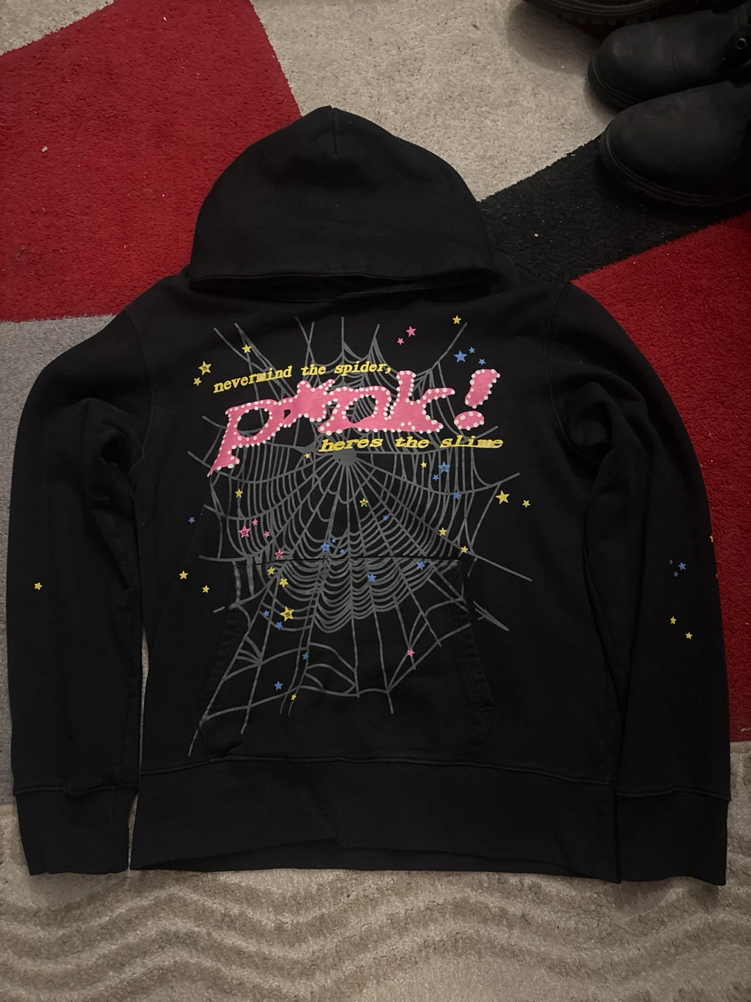 Pink Spider Hoodie Size S