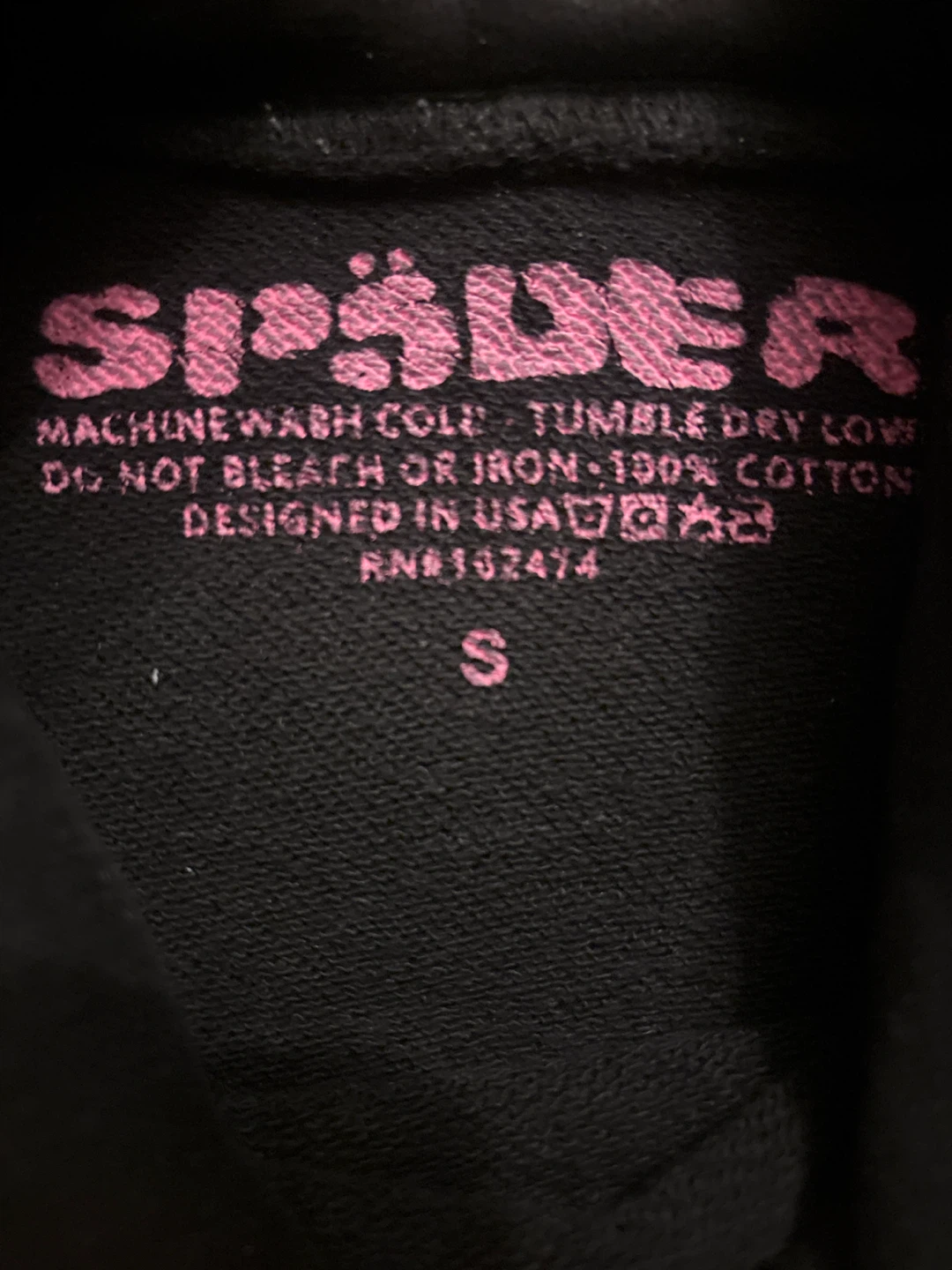 Pink Spider Hoodie Size S - photo 2