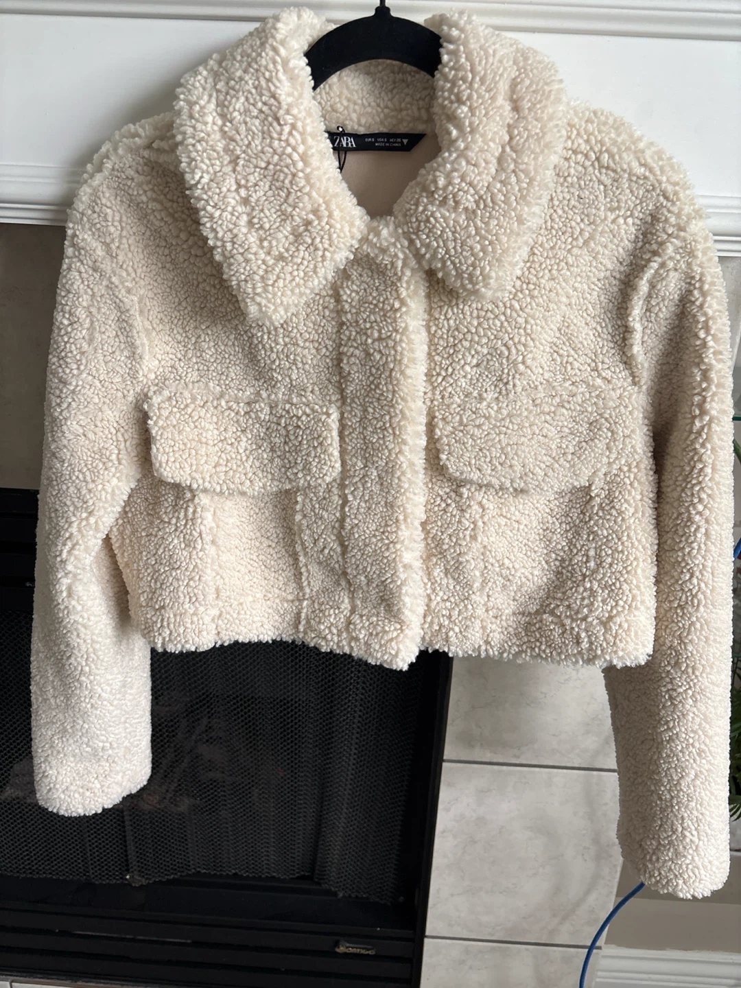 Brand new Zara Cream Teddy Fleece Jacket
