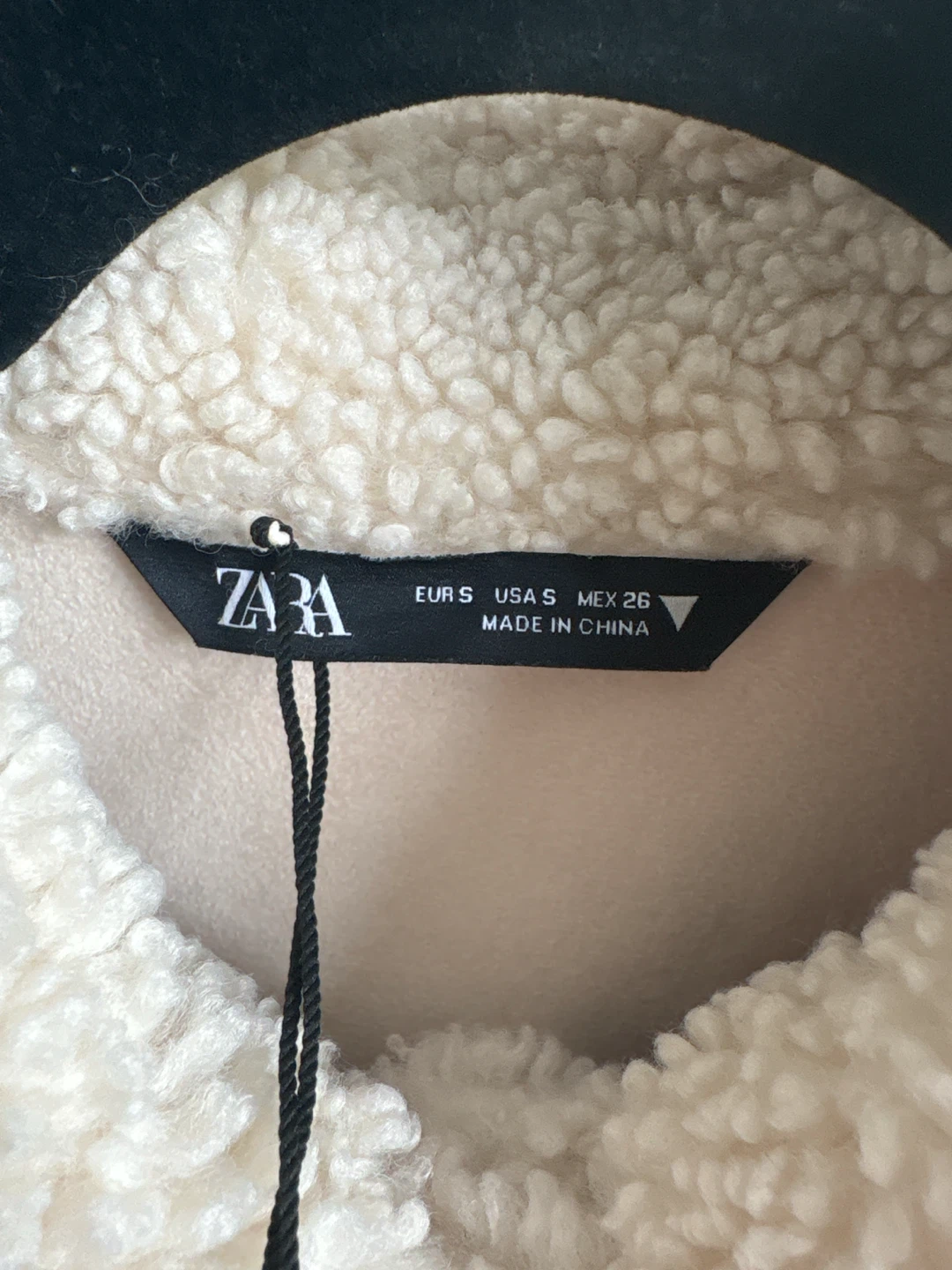 Brand new Zara Cream Teddy Fleece Jacket - photo 2
