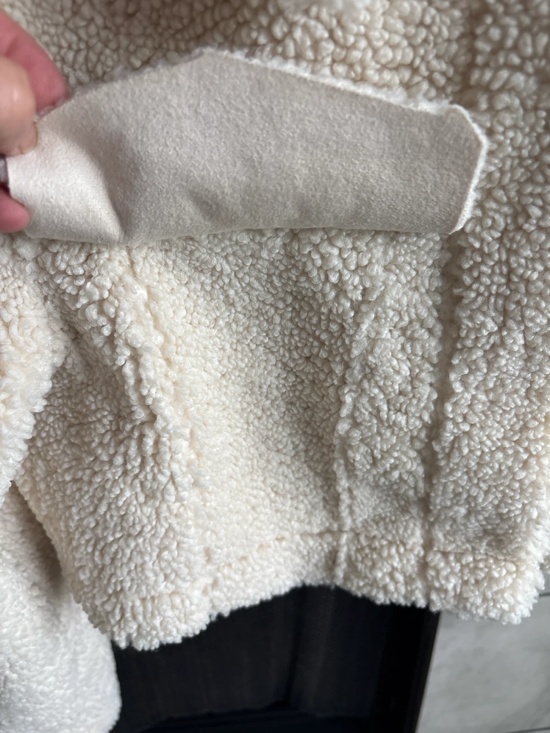 Brand new Zara Cream Teddy Fleece Jacket - photo 3