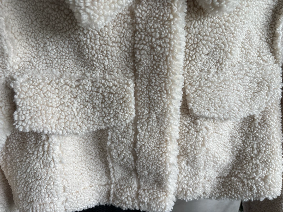 Brand new Zara Cream Teddy Fleece Jacket - photo 4