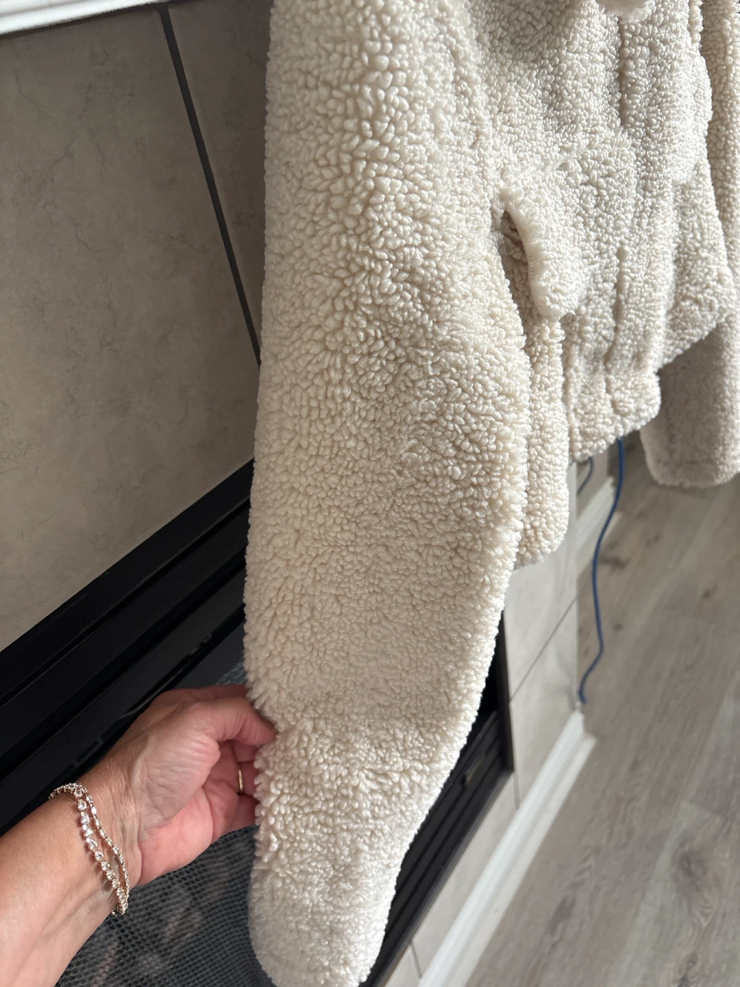 Brand new Zara Cream Teddy Fleece Jacket - photo 5