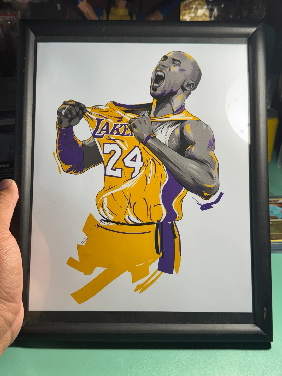 Framed Kobe Bryant "24" Lakers Art Print - photo 2