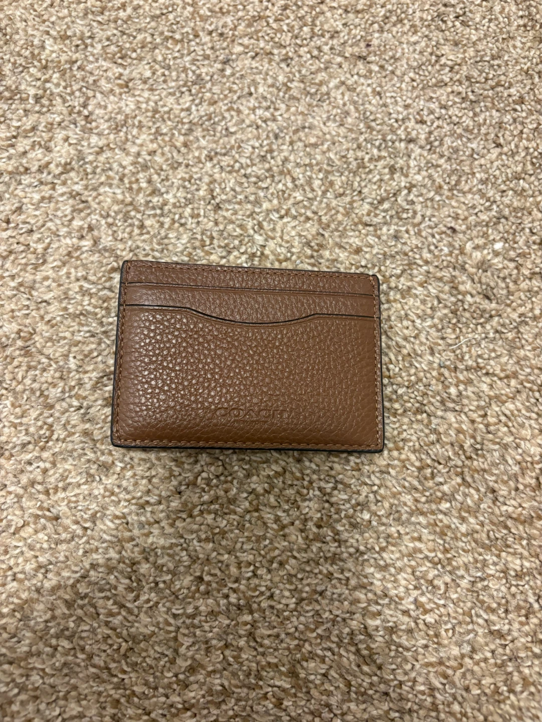 Coach Brown Pebbled Leather wallet
