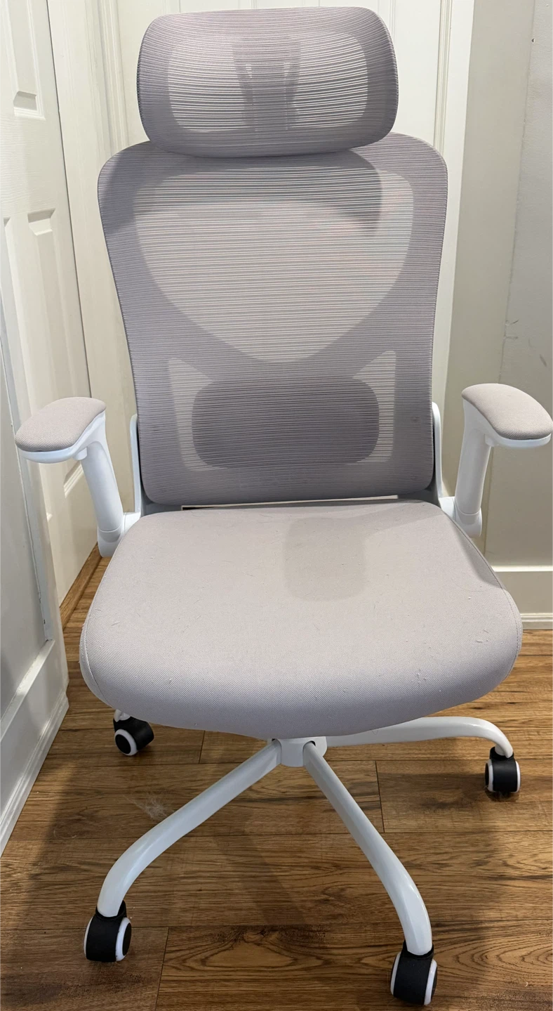 Ergonomic Office Chair - White Mesh Back
