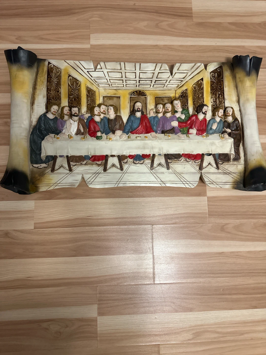hand-painted religious painting
