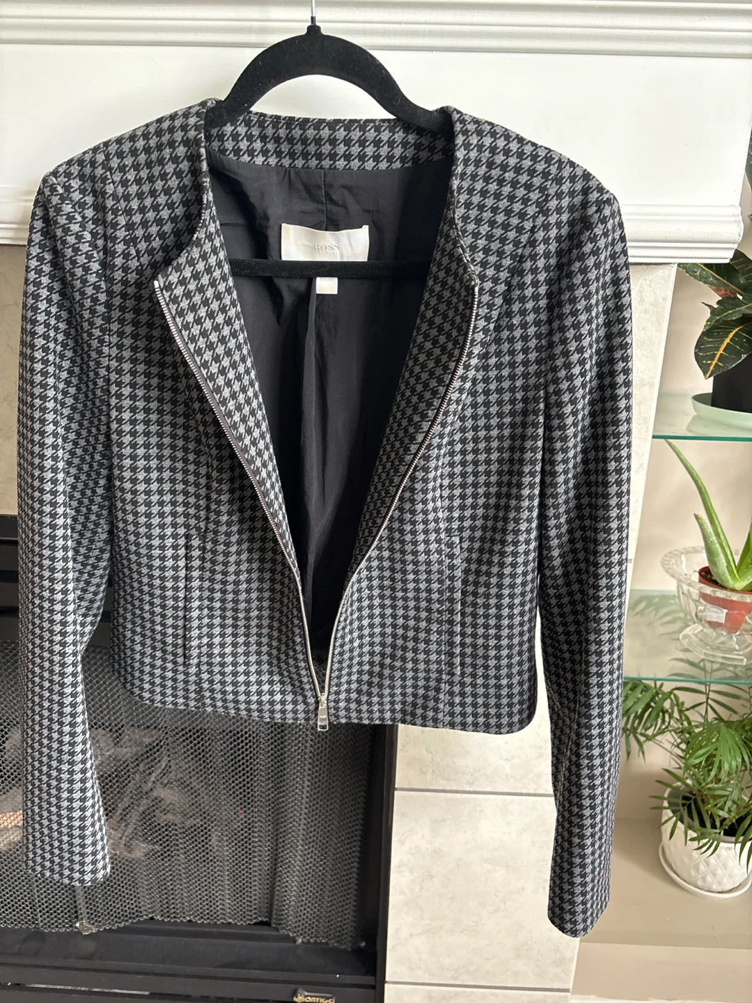 BOSS Houndstooth Bomber Jacket - photo 3