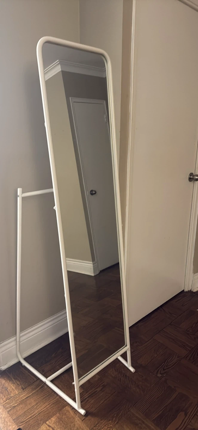 White Full Length Mirror with Stand