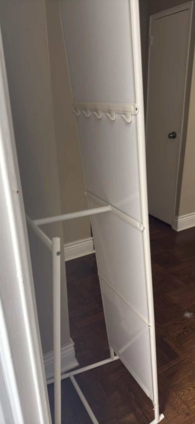 White Full Length Mirror with Stand - photo 2