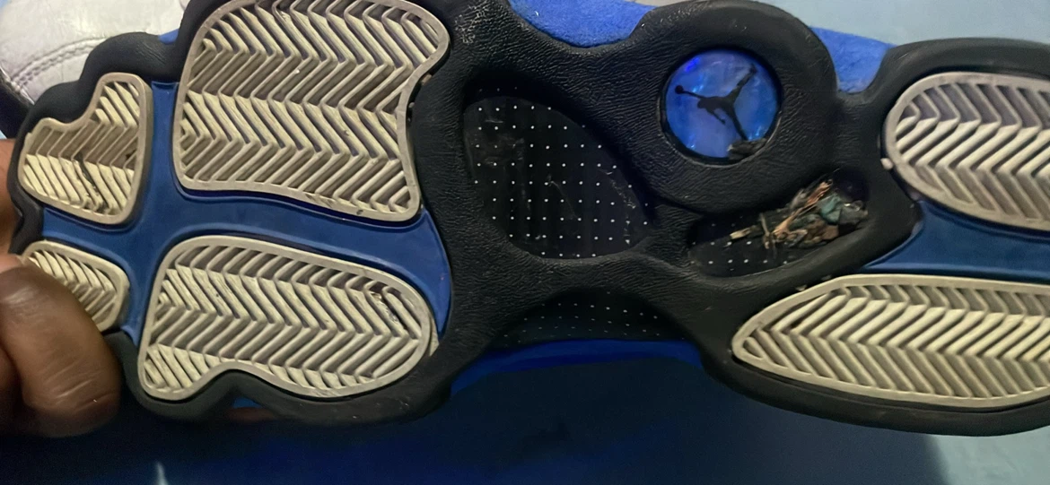 Air Jordan 13 White/Blue Sneakers - photo 2