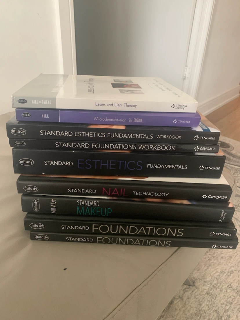 Milady Esthetics, Makeup, and Nail Technology Textbooks
