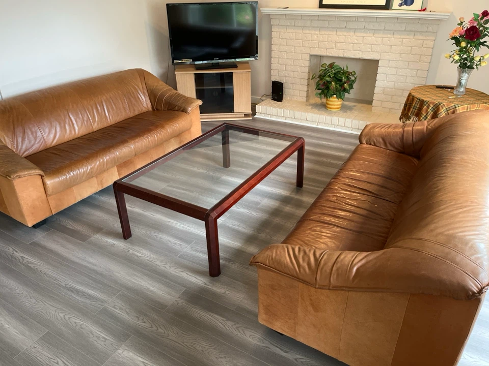 Brown Leather Sofa