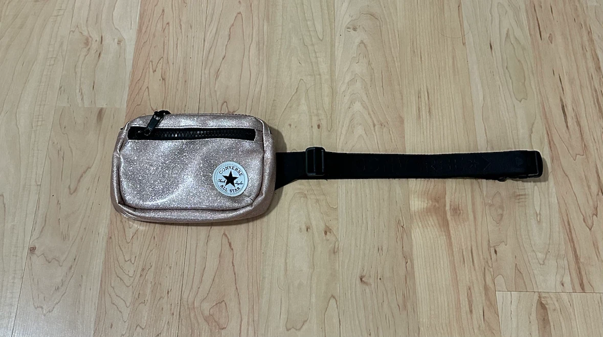 Pink Sparkly Converse Belt Bag