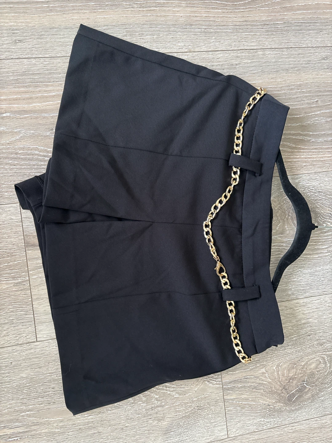 Zara Black Chain Detail Shorts