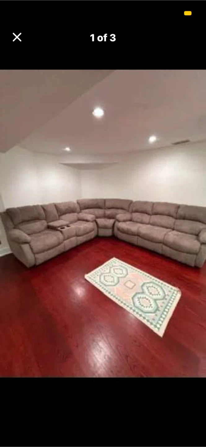 Reclining L shaped Sofa Set - negotiatiable price - photo 4