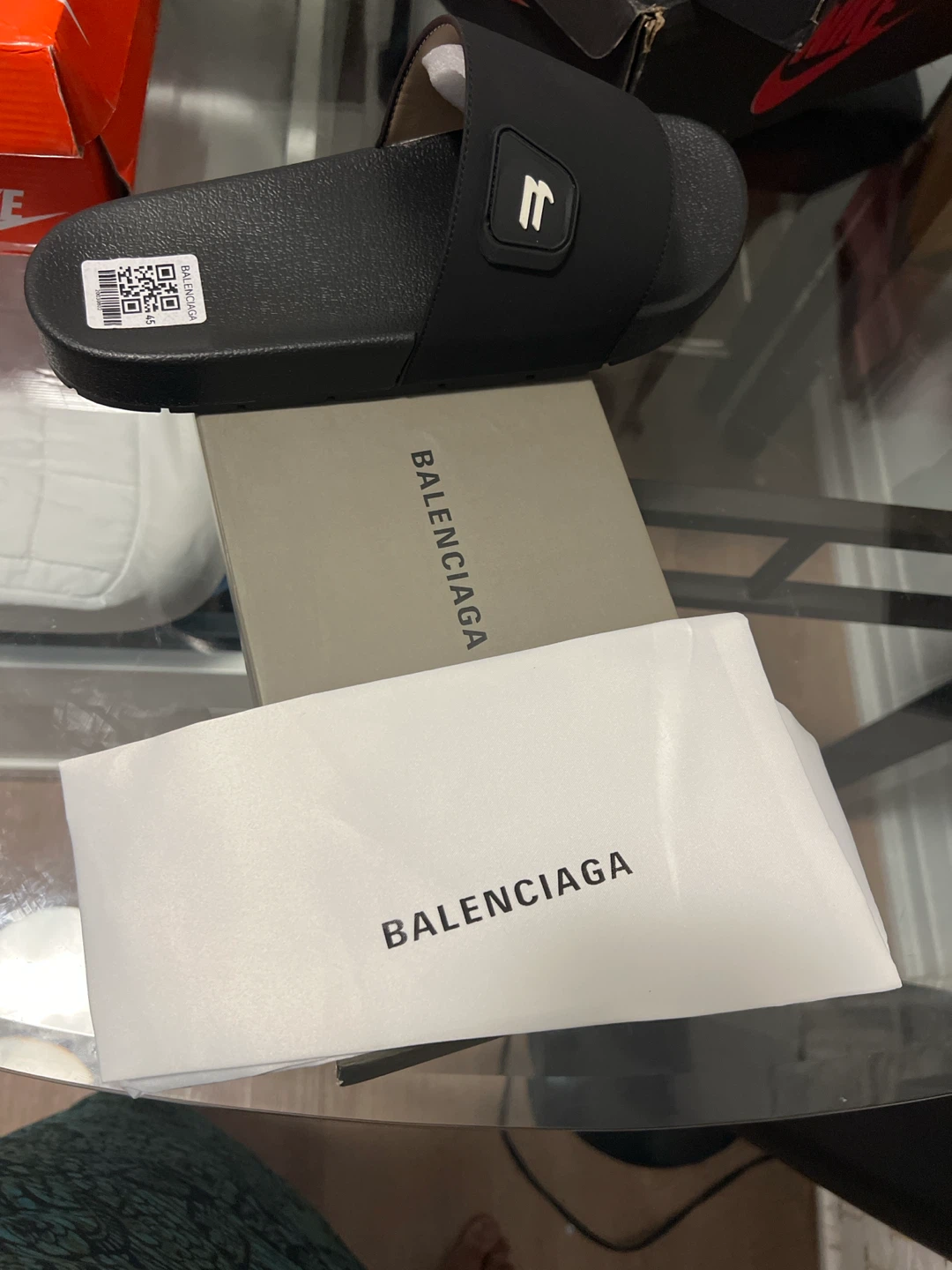 Balenciaga Black Slides