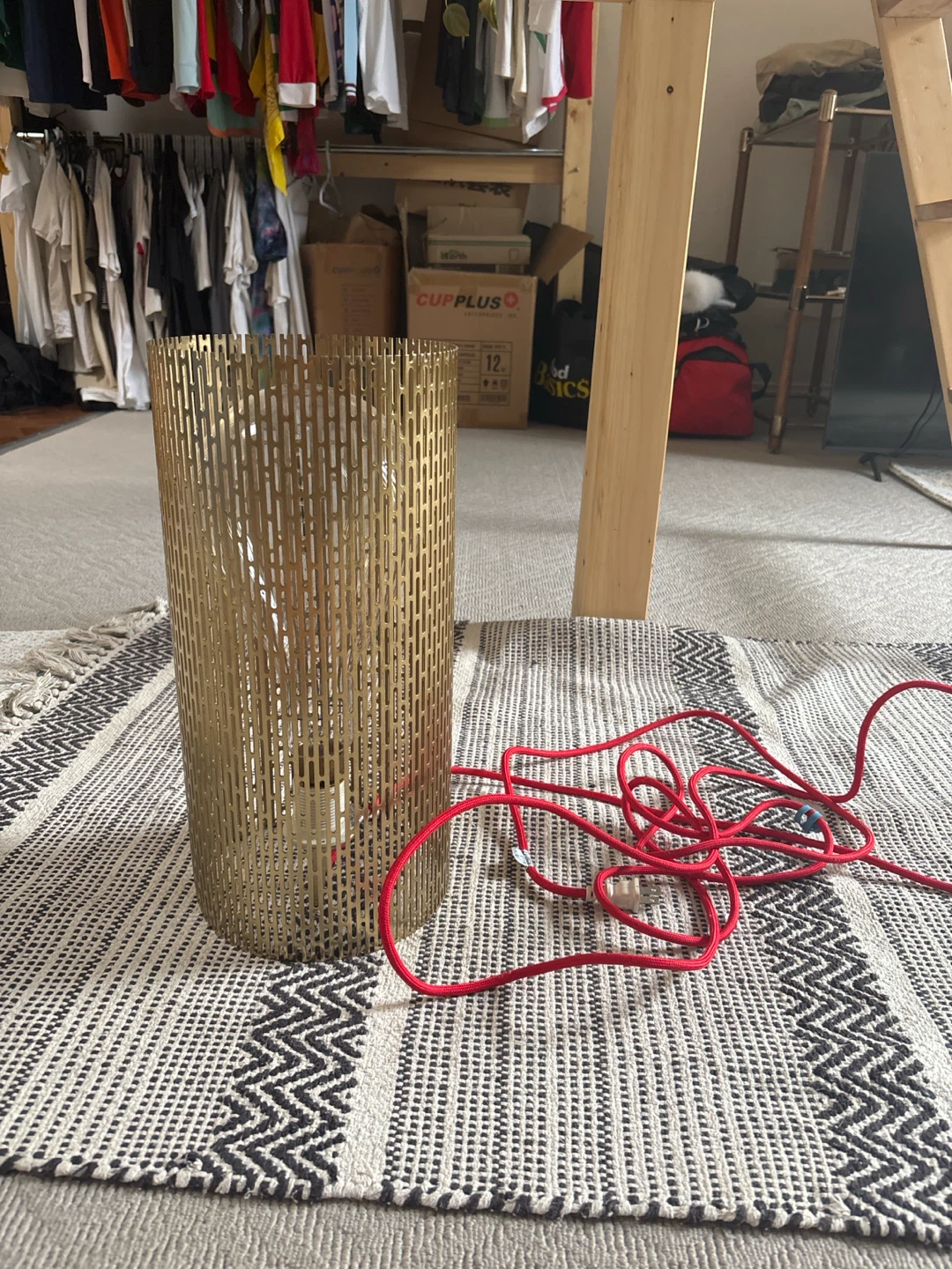 Gold metal lamp