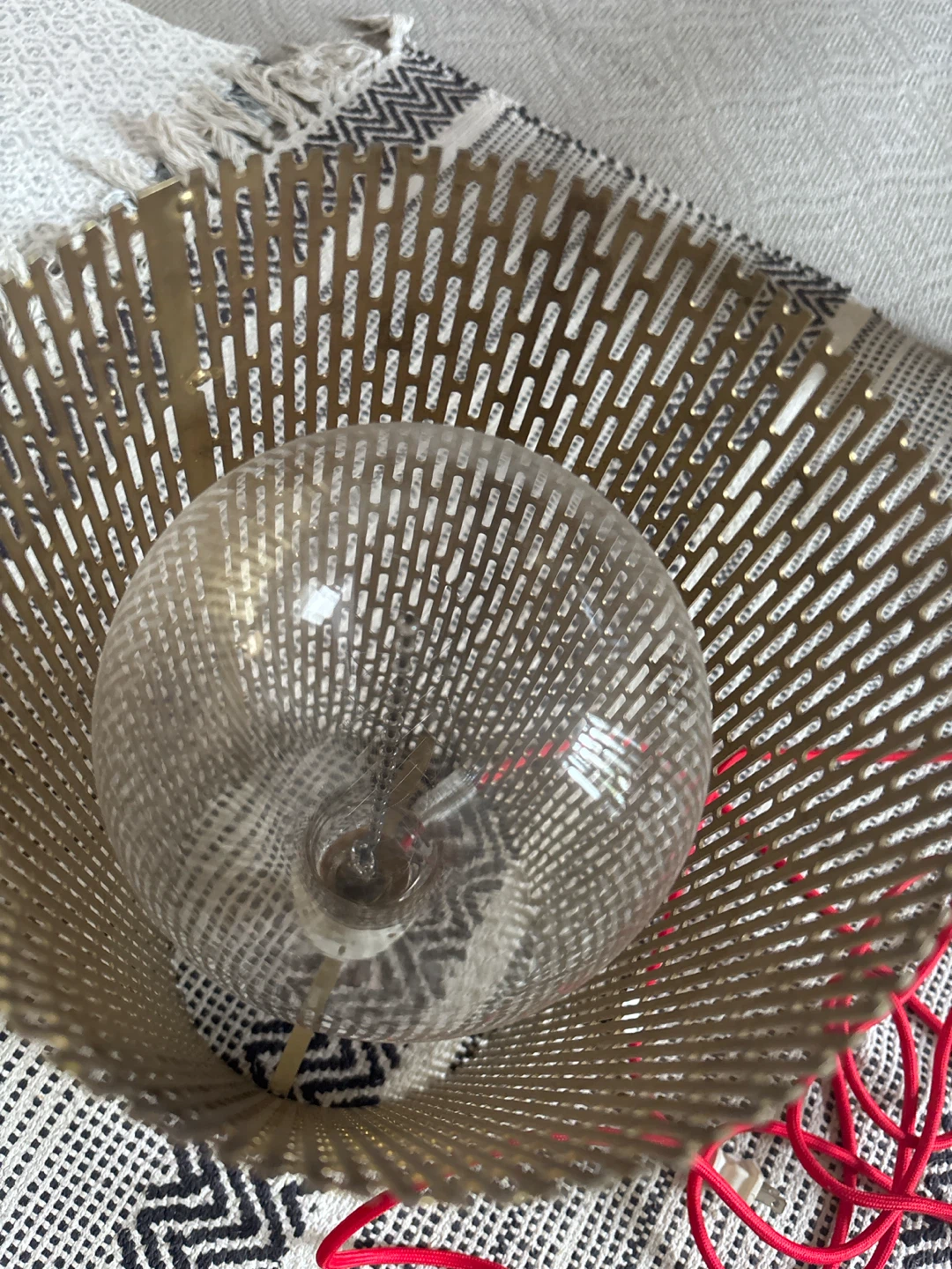 Gold metal lamp - photo 2