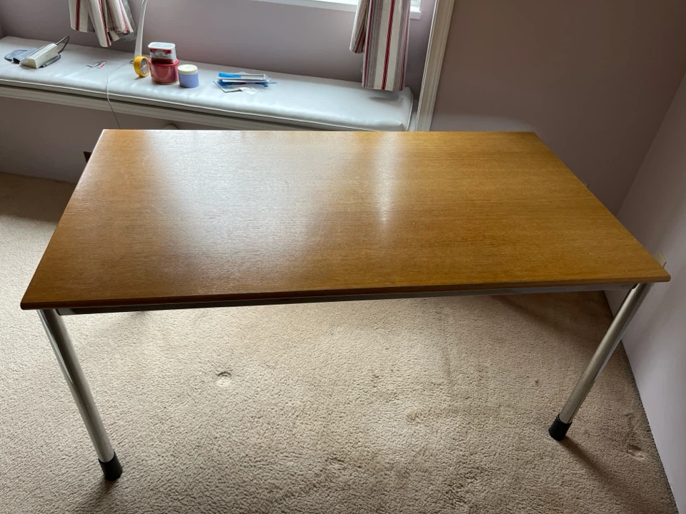 Wooden Top Desk with Metal Legs - photo 2