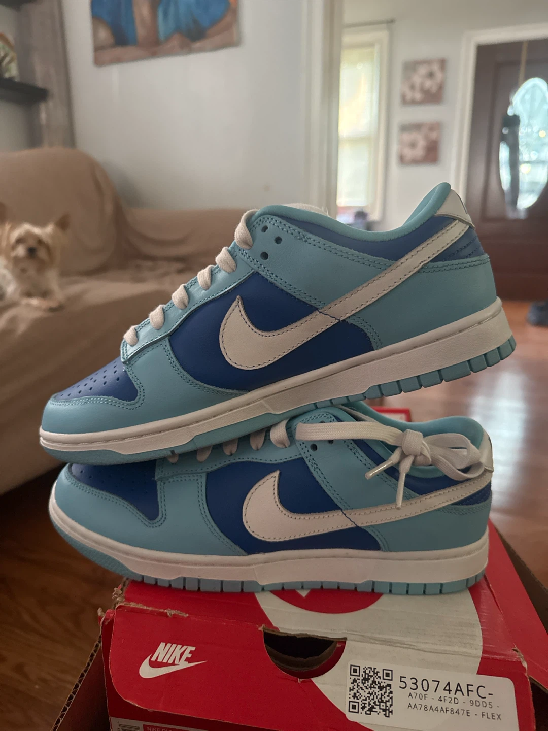 Nike Dunk Low Retro QS (US 7.5) "Ocean Bliss" - photo 2