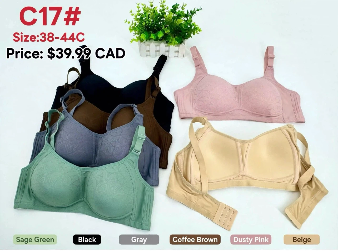 C17#Set of 6 Women's Bras - Size 38-44C - photo 2