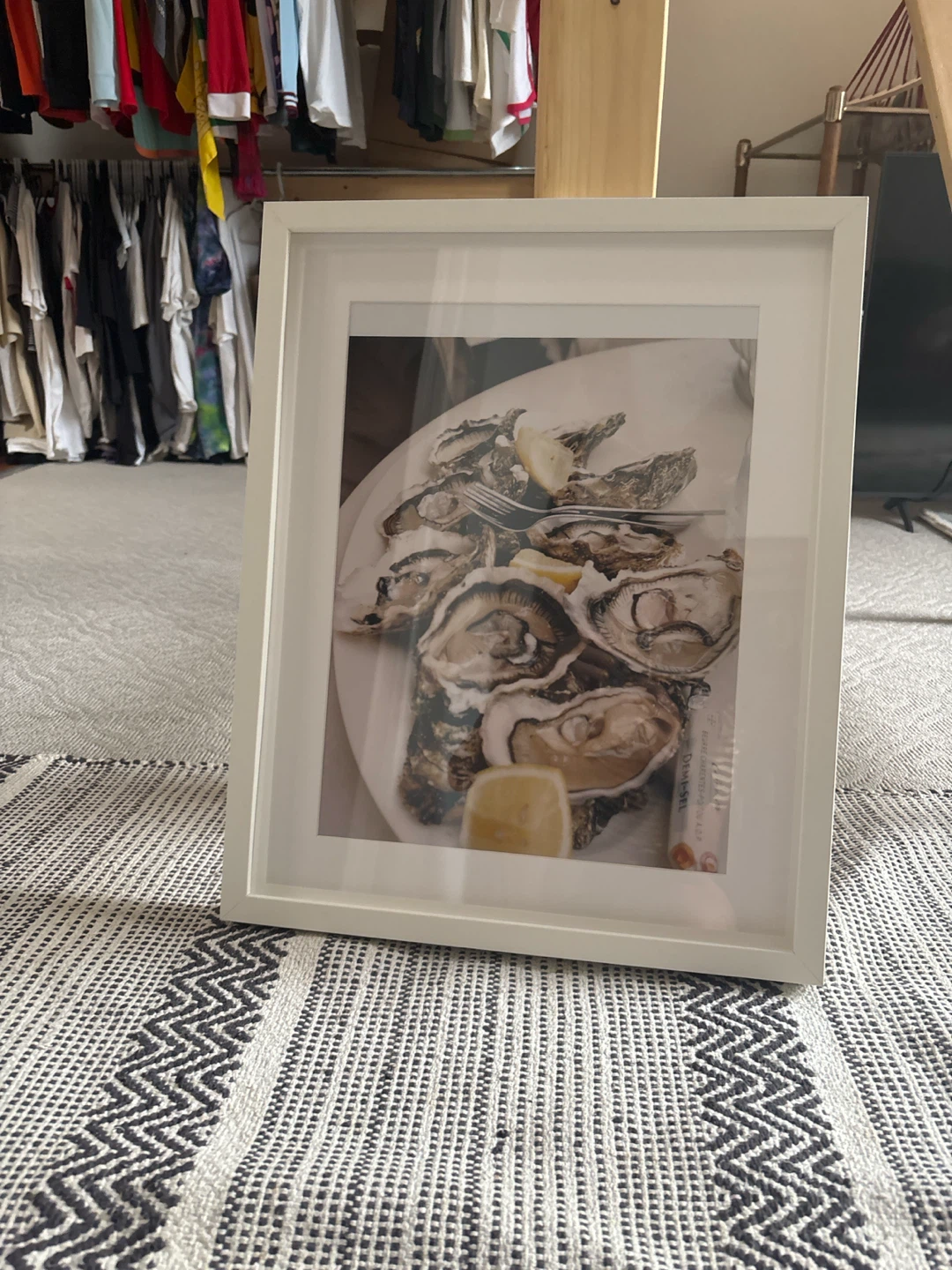 Framed Print of Oysters on a Plate