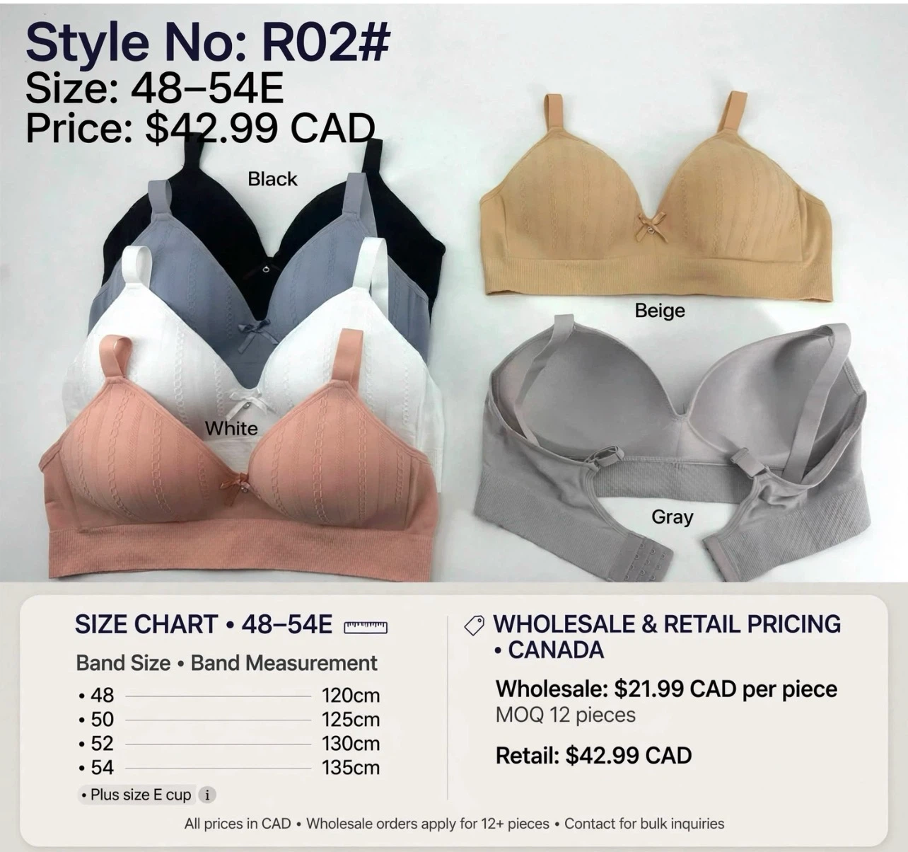 R02# Comfort Bras - Size 48-54E - photo 3