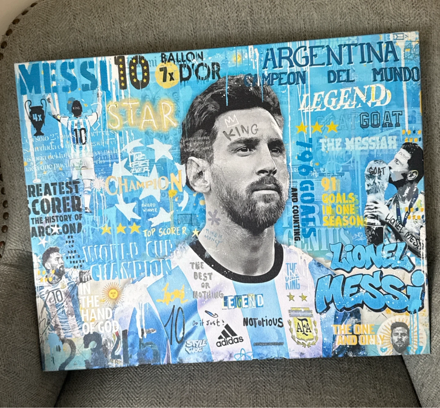 Lionel Messi "The GOAT" Art Print