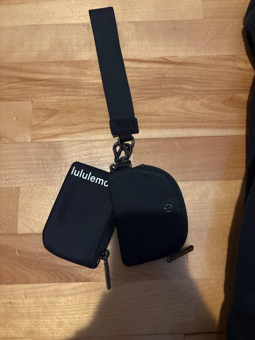 Lululemon Black Pouch Set with Wrist Strap