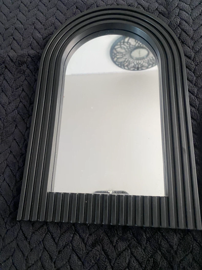 Set of 2 Arched Black Framed Mirrors - photo 2