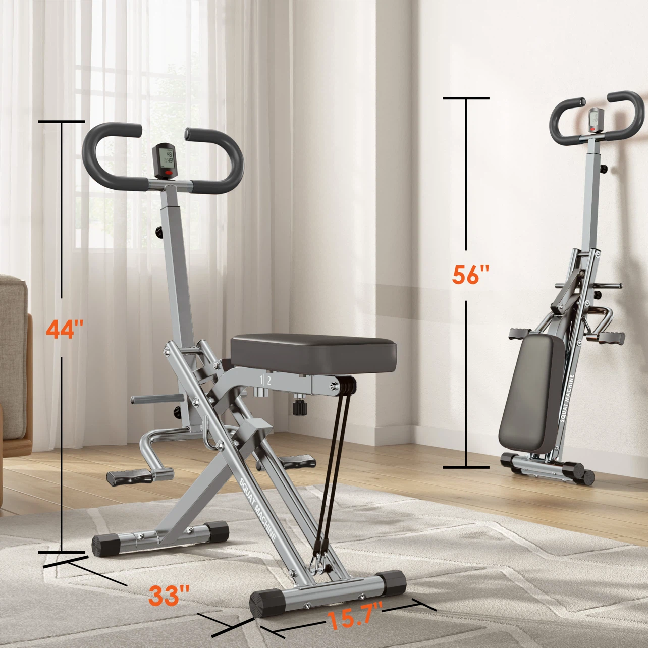 Sunny Health & Fitness Upright Row-N-Ride Squat Machine