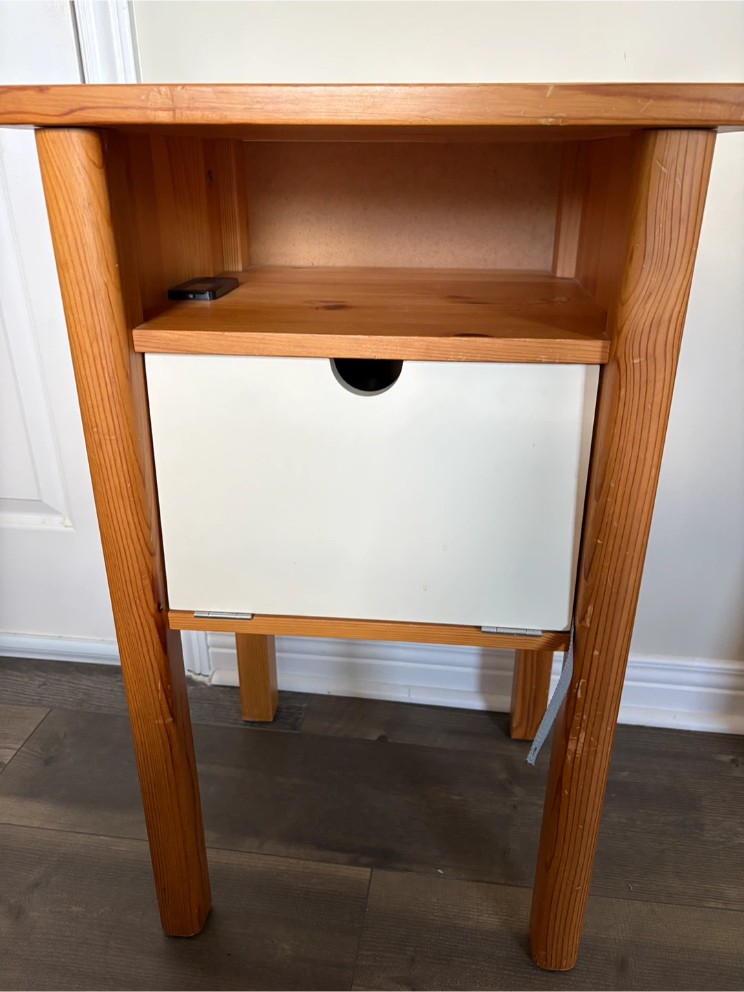 Wooden Nightstand with Drawer - photo 4