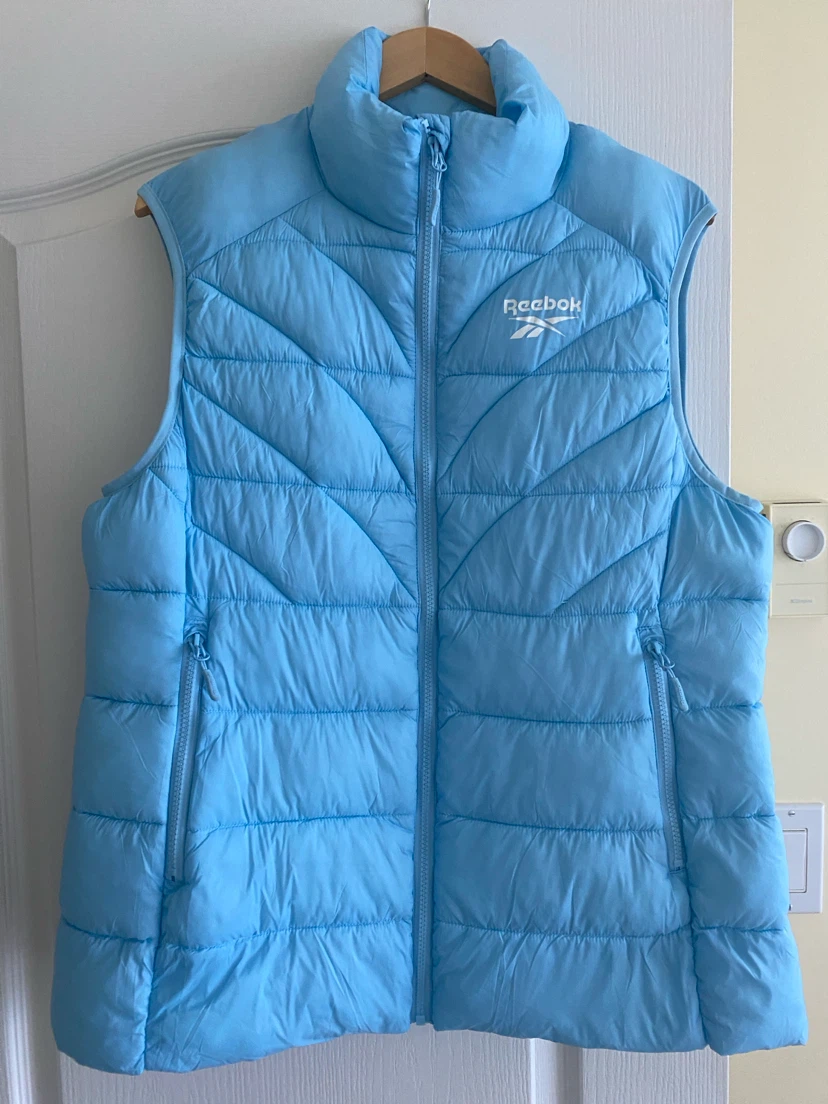 Brand New with tags Reebok Puffer Vest - Soft Blue - Size XL